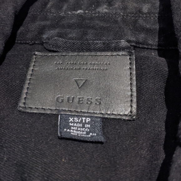 Black guess motorcycle style jacket - Picture 2 of 4